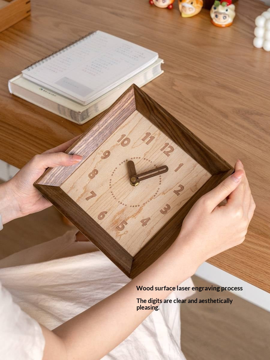 Cherry, Black Walnut Solid Wood Silent Movement Wall Clock