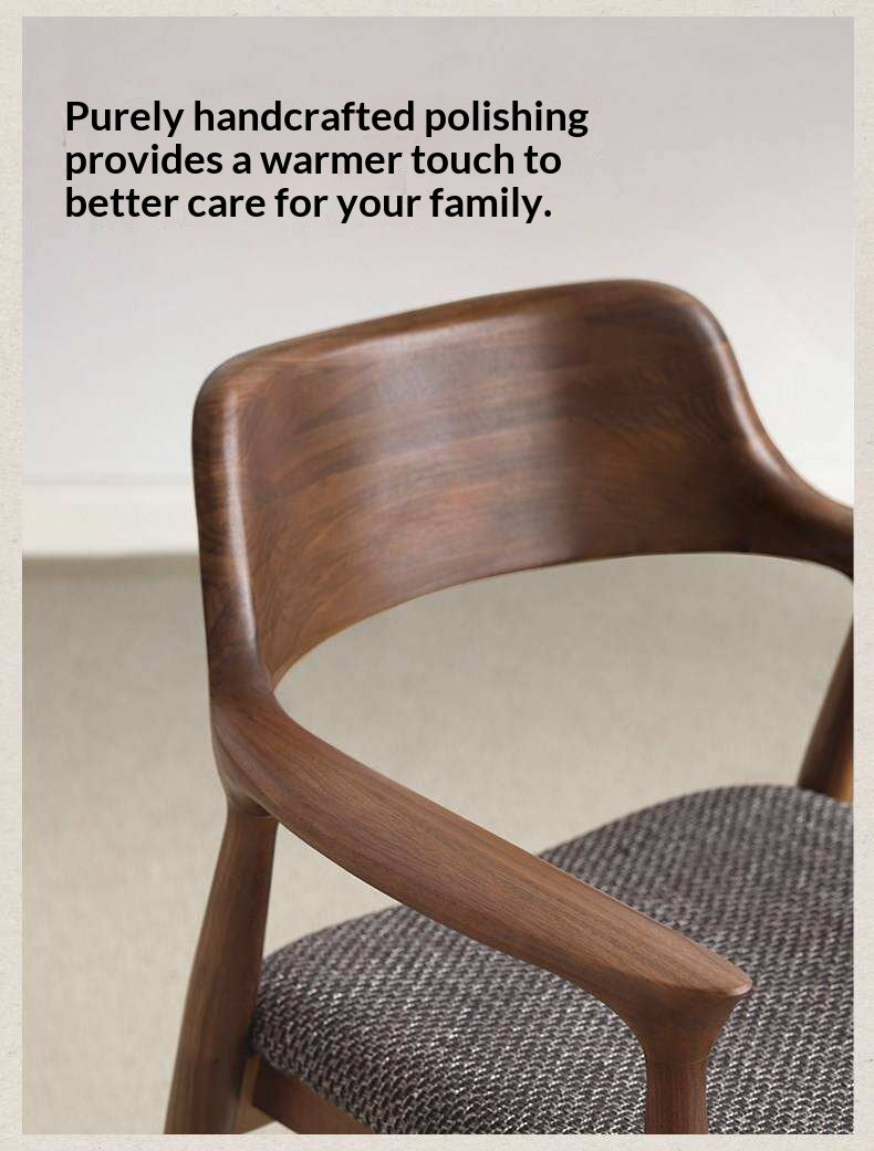 Ash Solid Wood Makeup Chair Dining Chair