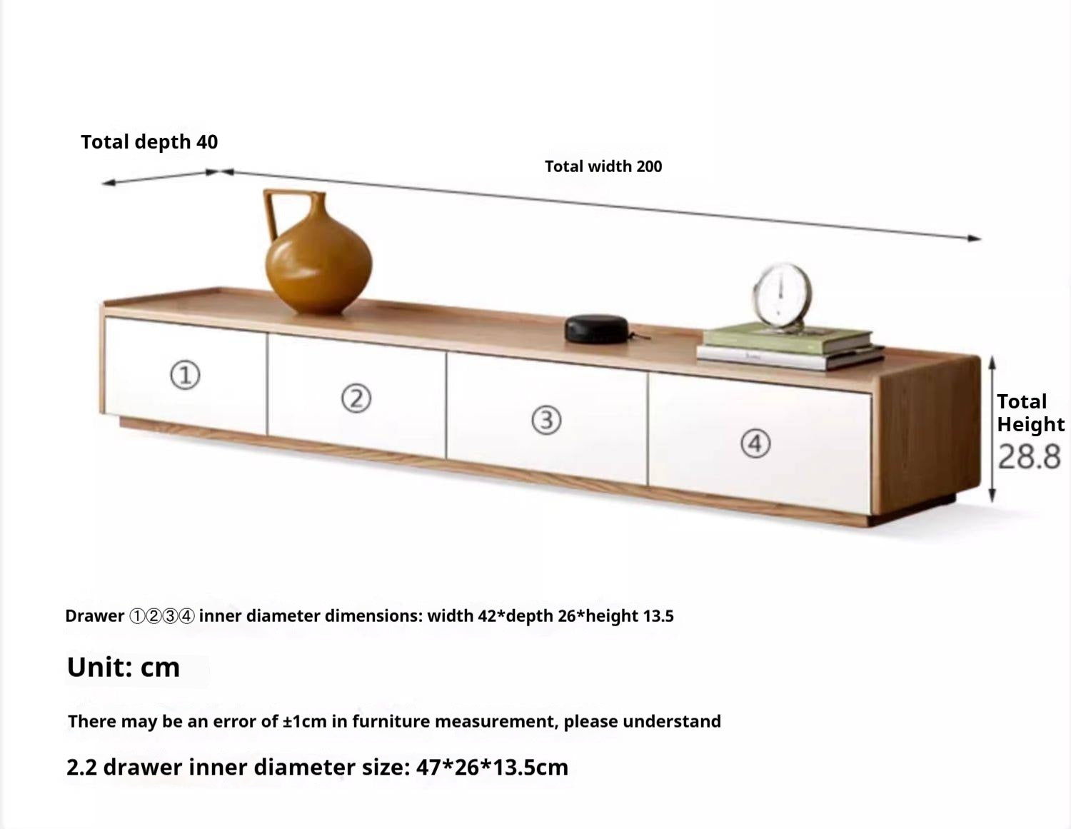 Oak, Tulip Tree, Poplar, Black Walnut Solid Wood TV Stand