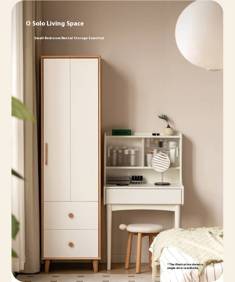 Oak Solid Wood Modern Wardrobe.