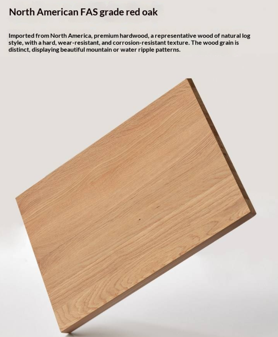 Oak Solid Wood Bed — Simple Style with Multifunctional Upholstered Design