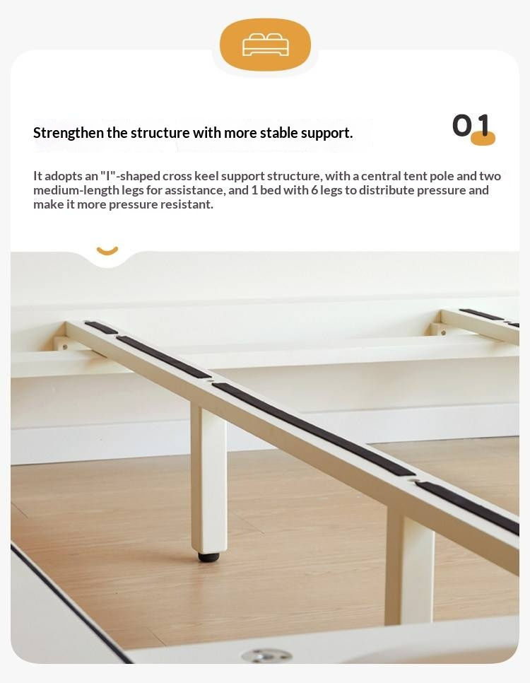 Pine Solid Wood Platform Bed, Headboard-Free Bed, Floor-Standing Floating Bed