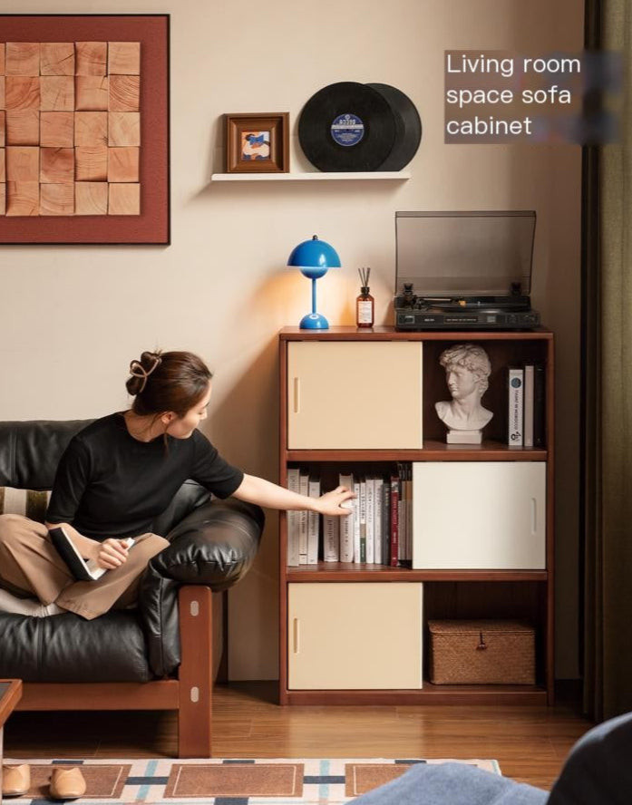 Poplar Solid Wood Bauhaus Side Cabinet.