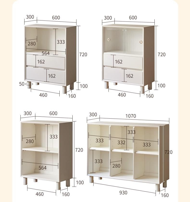 Rubber Solid Wood Modern Bookcase.