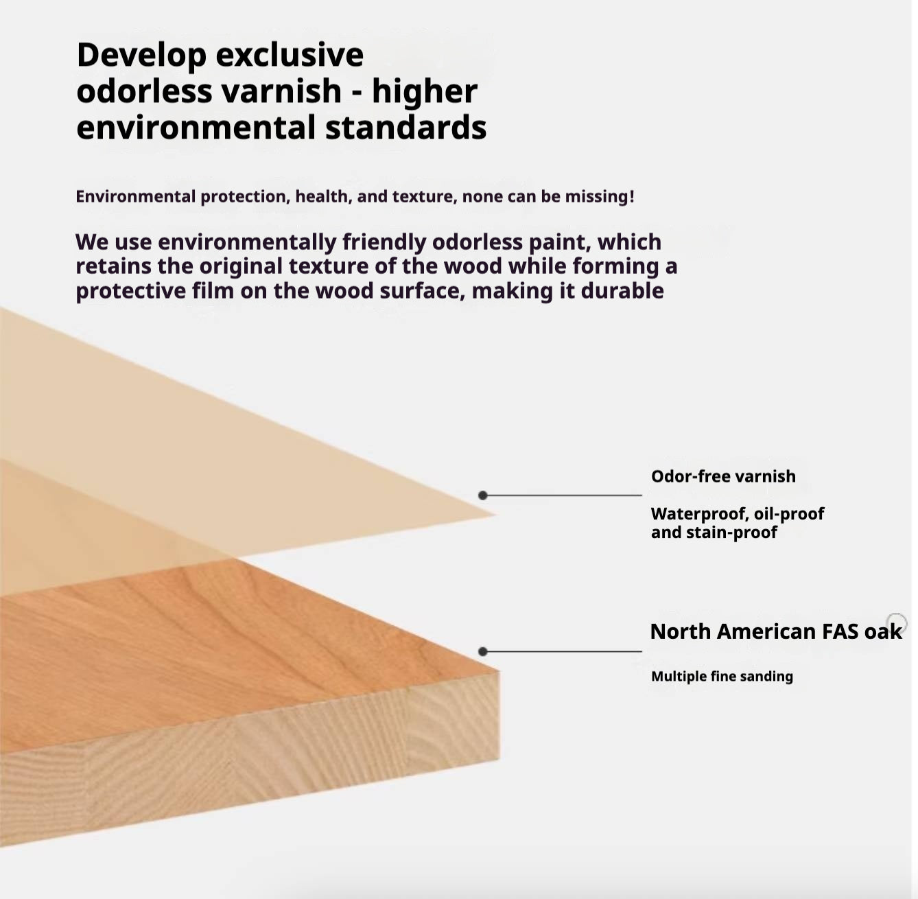 Oak, Poplar, Cherry Solid Wood Double Layer Mobile Side Table