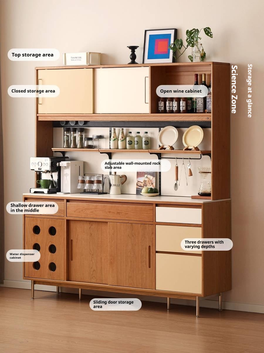 Cherry Solid Wood Medieval Style Retro Sideboard