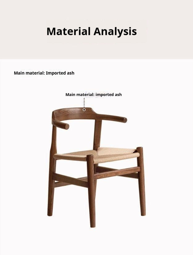 Ash Solid Wood Retro Dining Chair