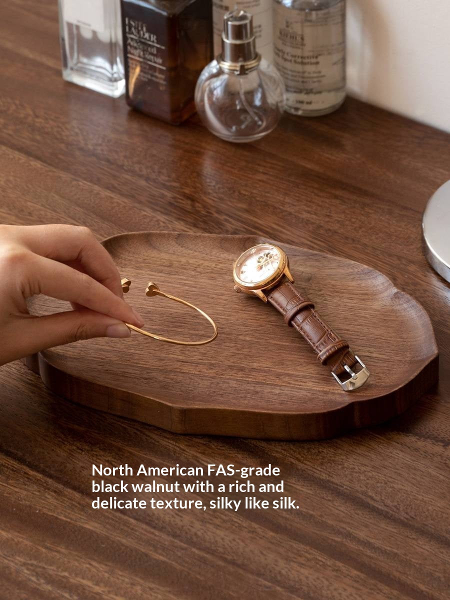 Black Walnut, Cherry Solid Wood Tray Storage Plate