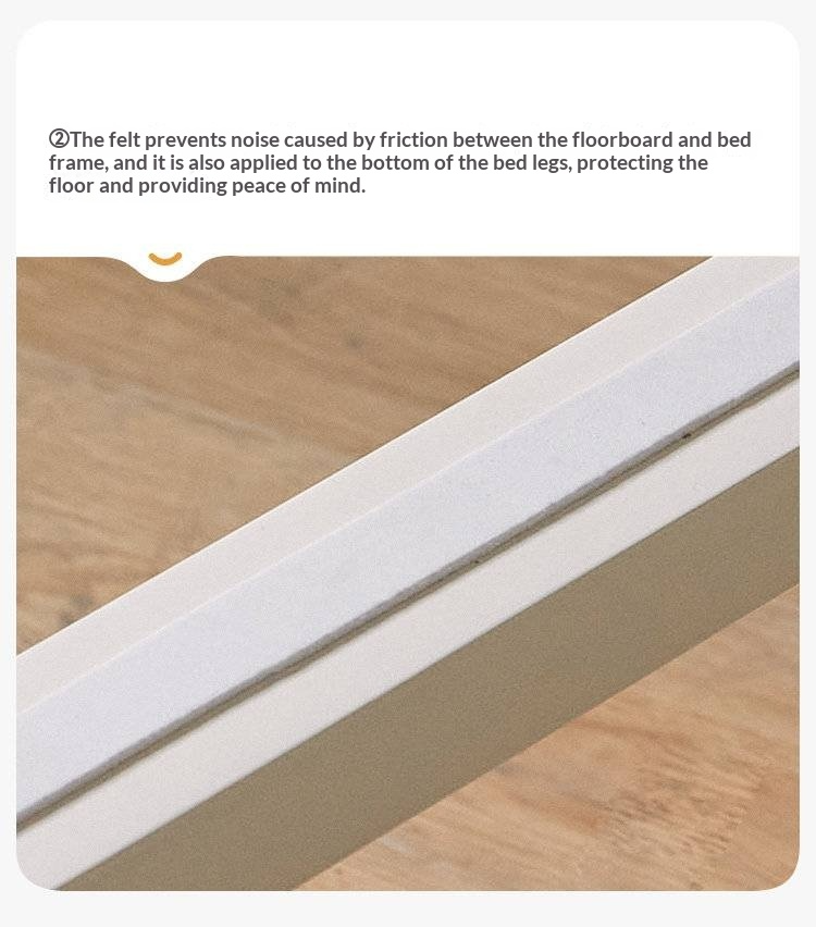 Pine Solid Wood Bed — Nordic Minimalist Cream Style Large Bed