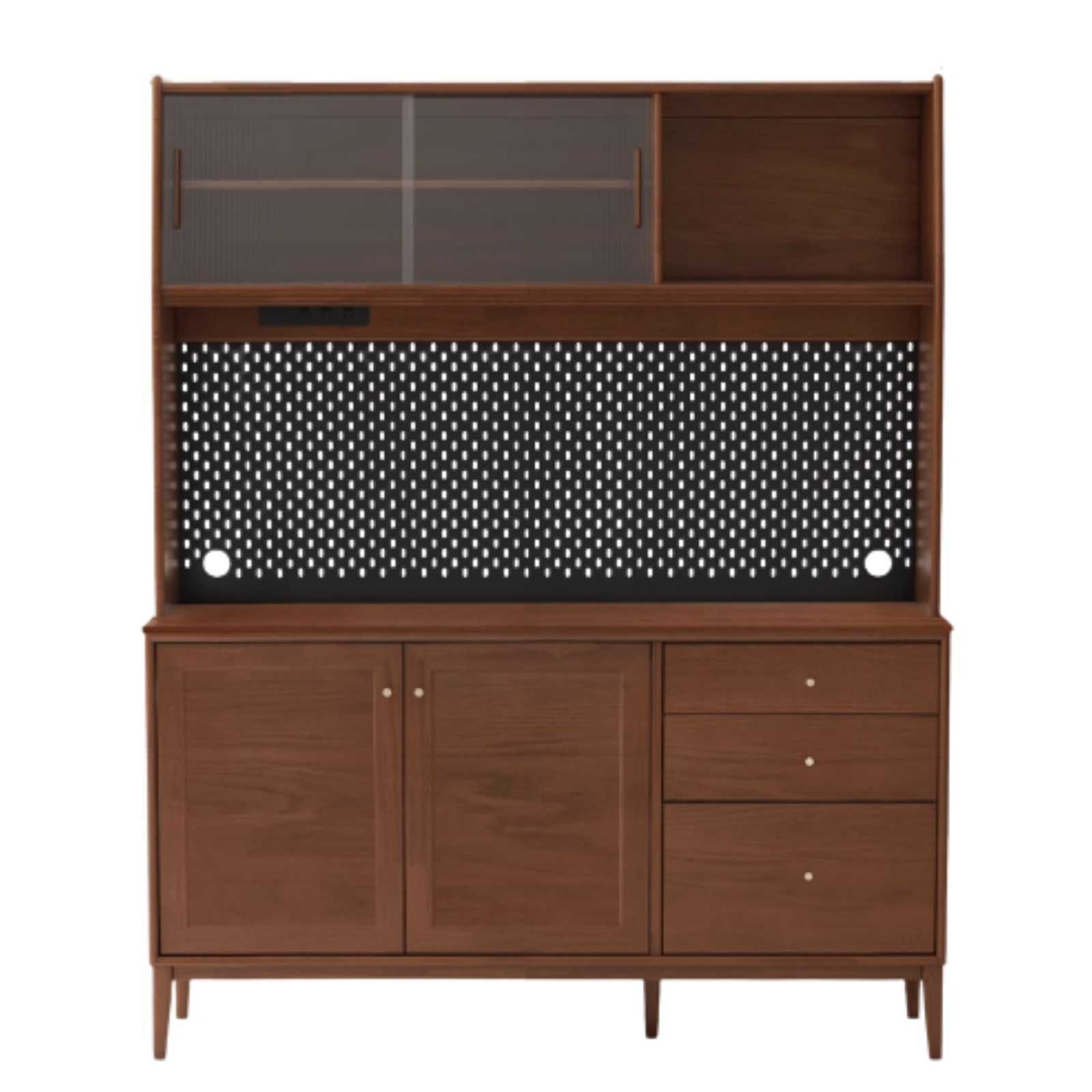 Oak Solid Wood, Solid Rubberwood Modern Dining Sideboard