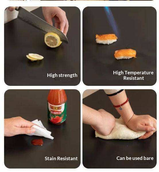 Oak, Ash Solid Wood Modern Rock Board Sideboard