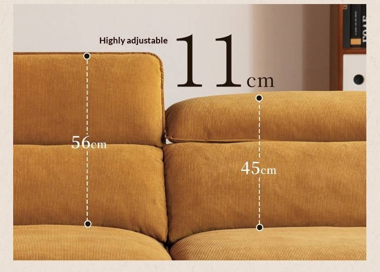 Deep Seat Sofa with Adjustable Headrest