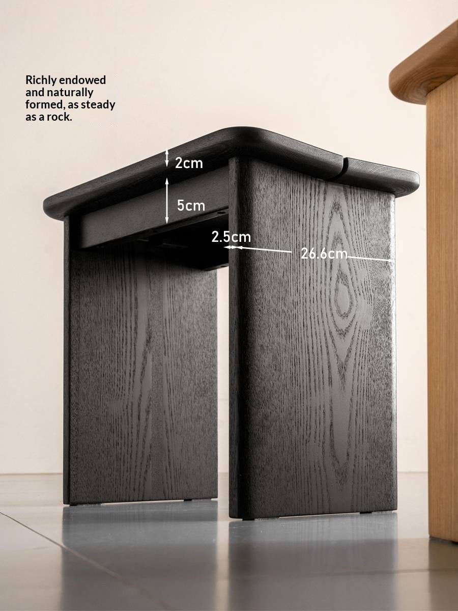 Ash Solid Wood Wabi-Sabi Style Square Chairs