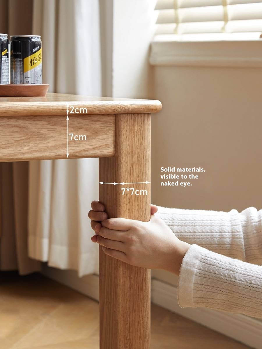 Solid Rubberwood, Oak Solid Wood Square Dining Table
