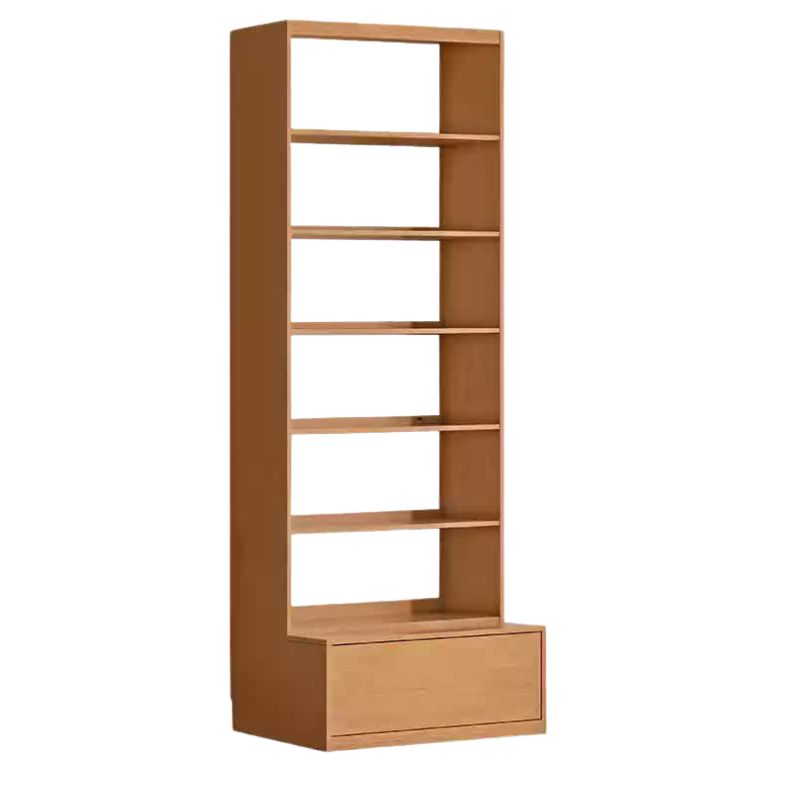 Rubber pure solid wood bookshelf floor-standing cabinet.