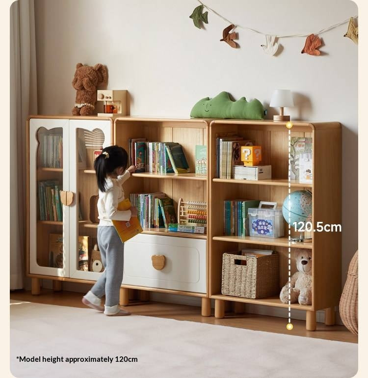 Beech Solid Wood Children's Bookshelf