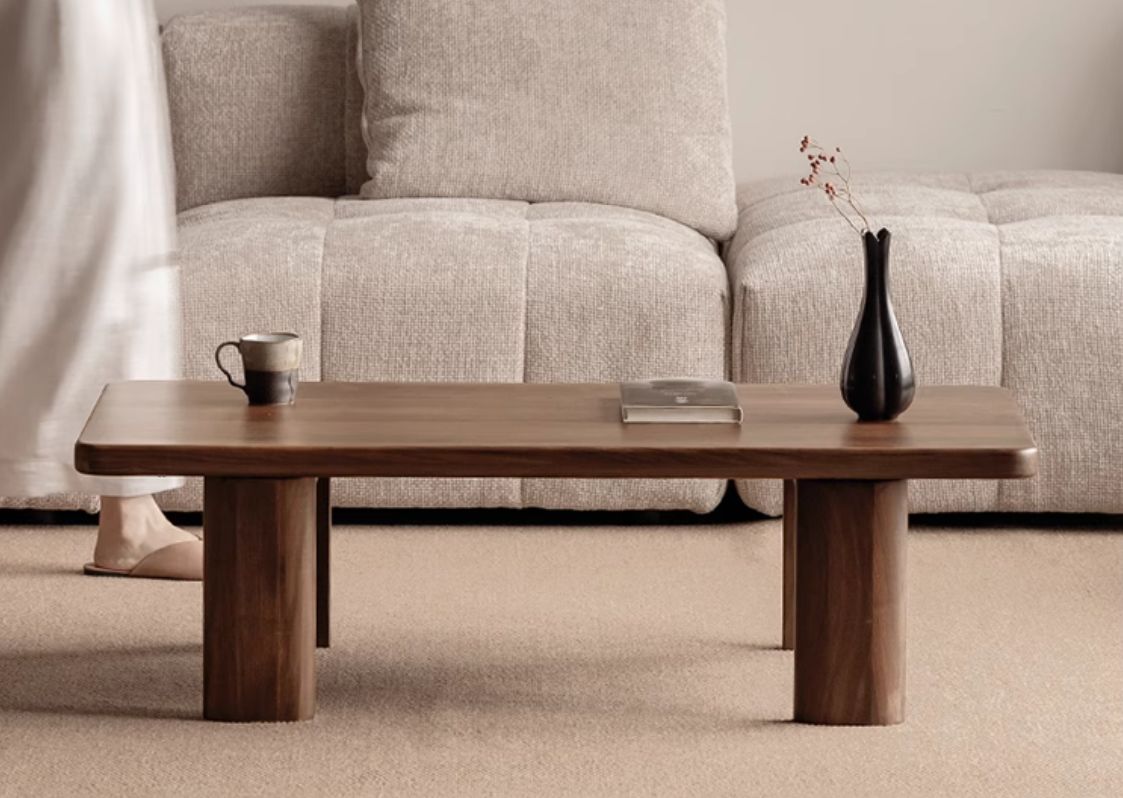 Black Walnut Solid Wood Wabi-Sabi Style Coffee Table