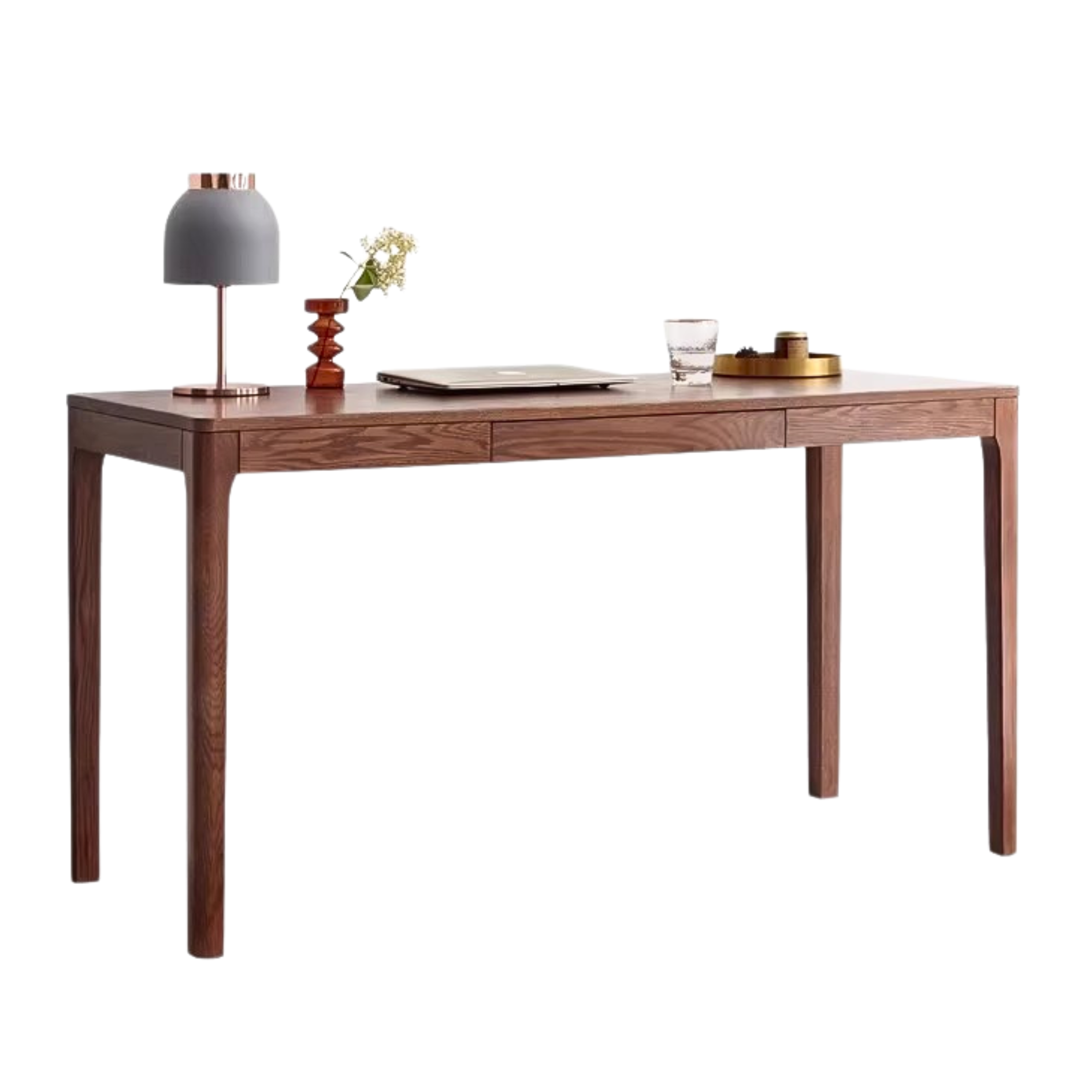 Oak, Beech Solid Wood Shelves Office Desk