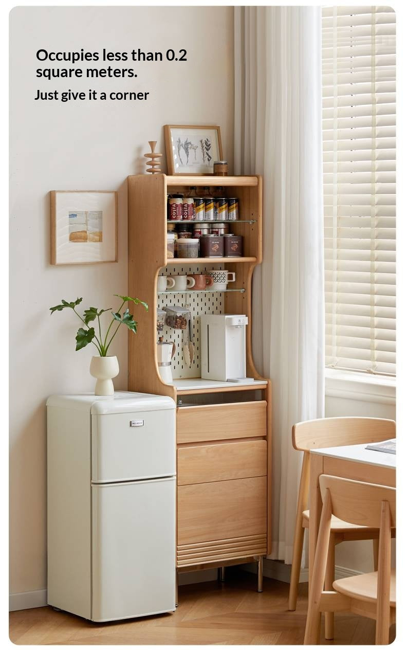 Beech Solid Wood Rock Board Dining Sideboard
