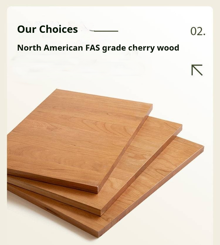 Cherry Solid Wood Box Bed — Vintage Style with Soft Backrest