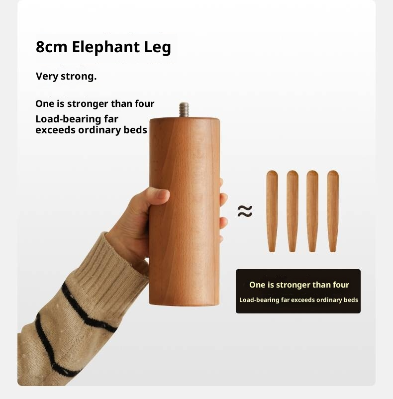 Black Walnut Solid Wood Suspended Modern Simple Bed