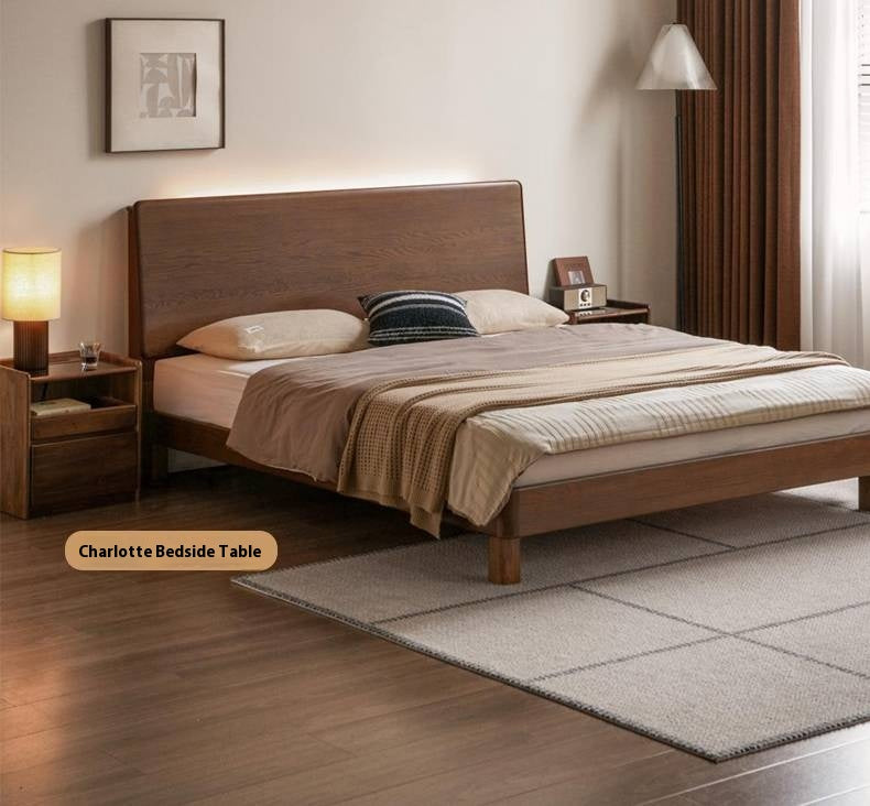 Oak Solid Wood Modern Bed