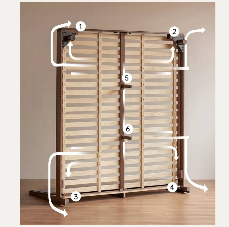 Black Walnut Solid Wood Modern Minimalist Large Bed