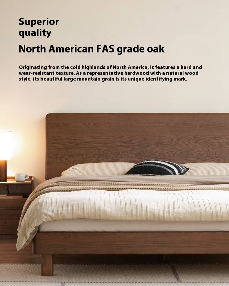 Oak Solid Wood Modern Bed