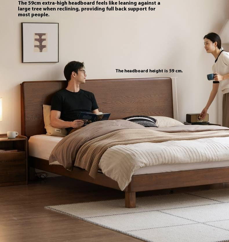 Oak Solid Wood Modern Bed