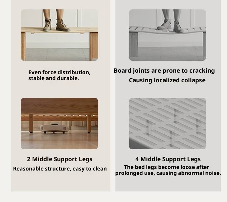 Black Walnut Solid Wood Modern Minimalist Large Bed