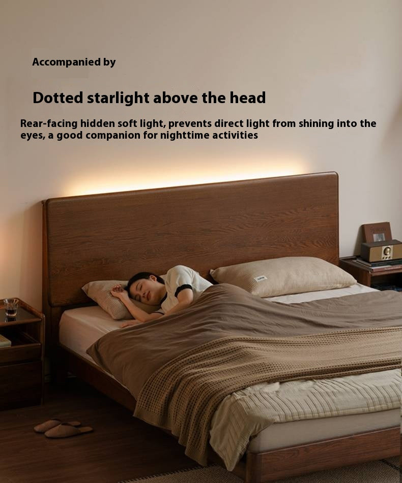 Oak Solid Wood Modern Bed