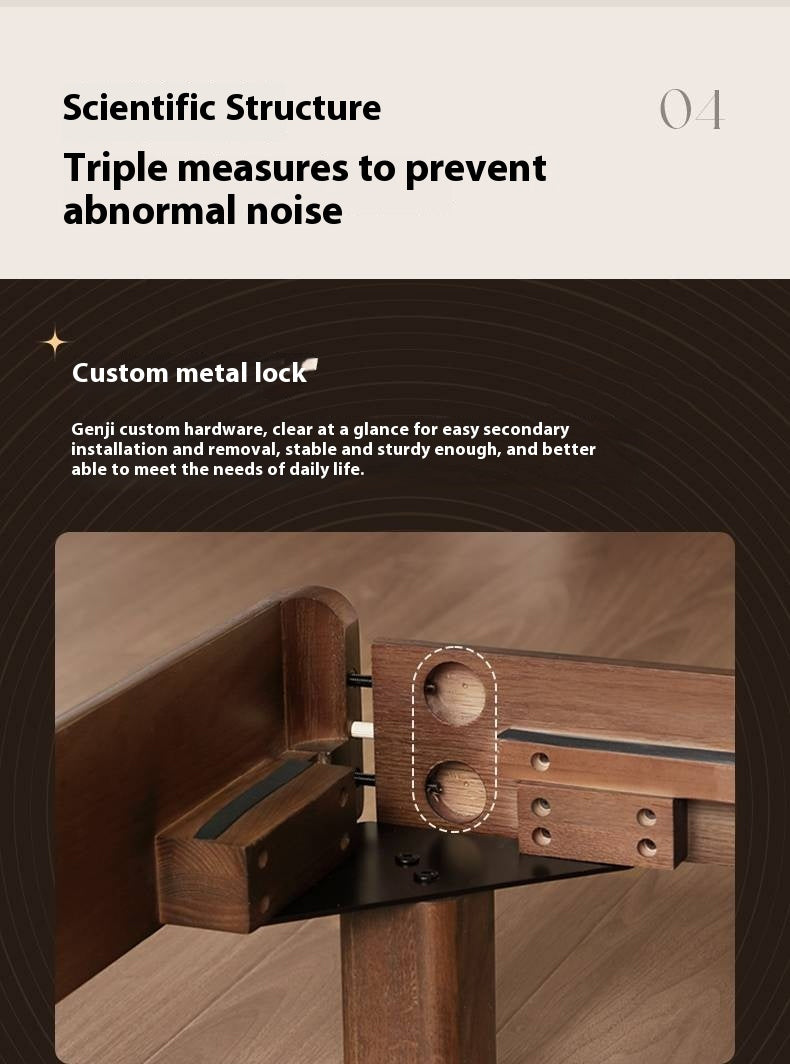 Oak Solid Wood Modern Bed