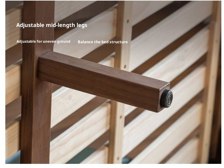 Black Walnut, Teak Solid Wood Luxury Genuine Leather Bed