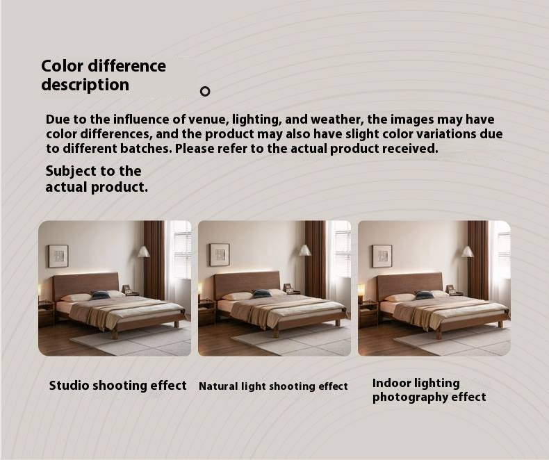 Oak Solid Wood Modern Bed