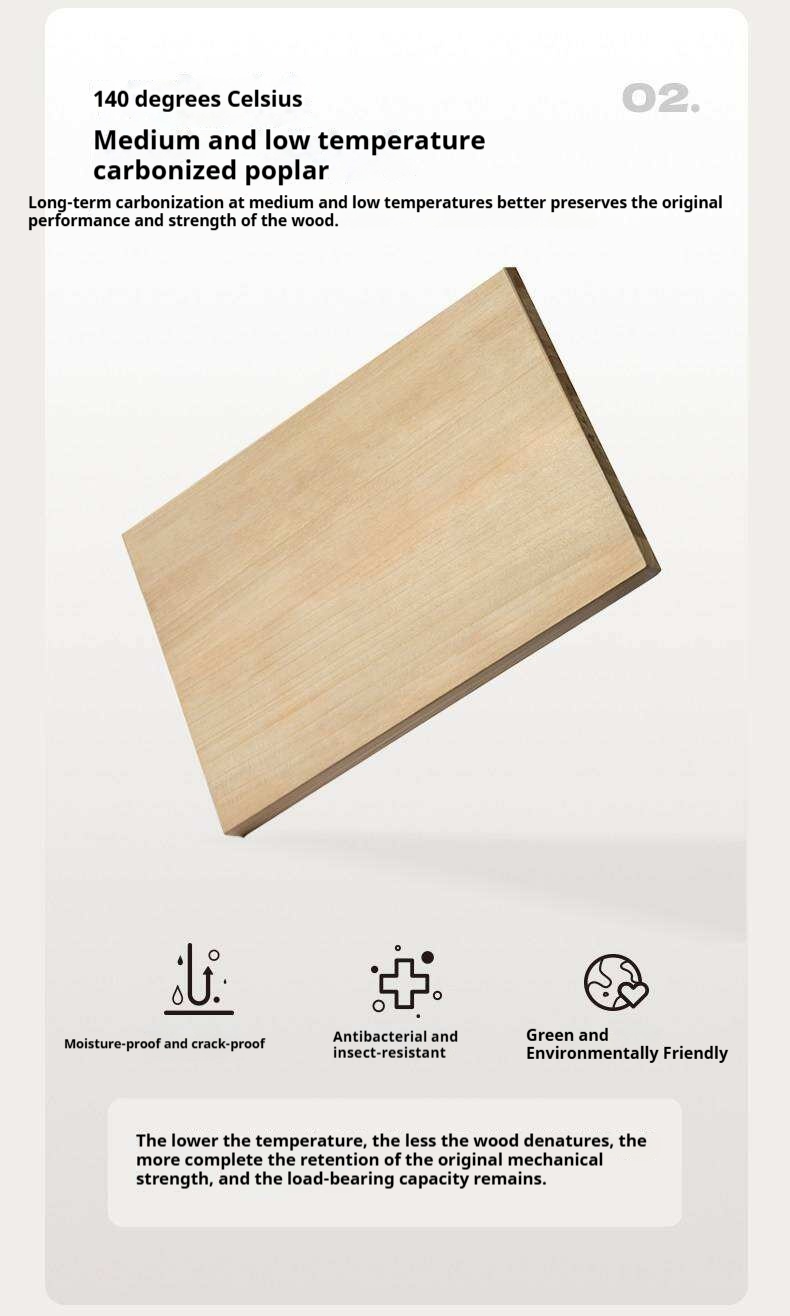 Poplar Solid Wood Mid Century Leather Bed with Padded Headboard