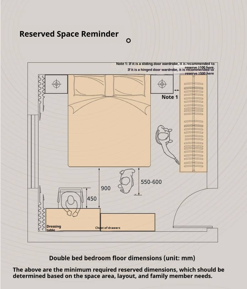 Oak Solid Wood Modern Bed