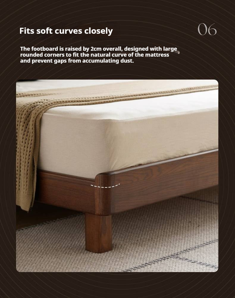 Oak Solid Wood Modern Bed