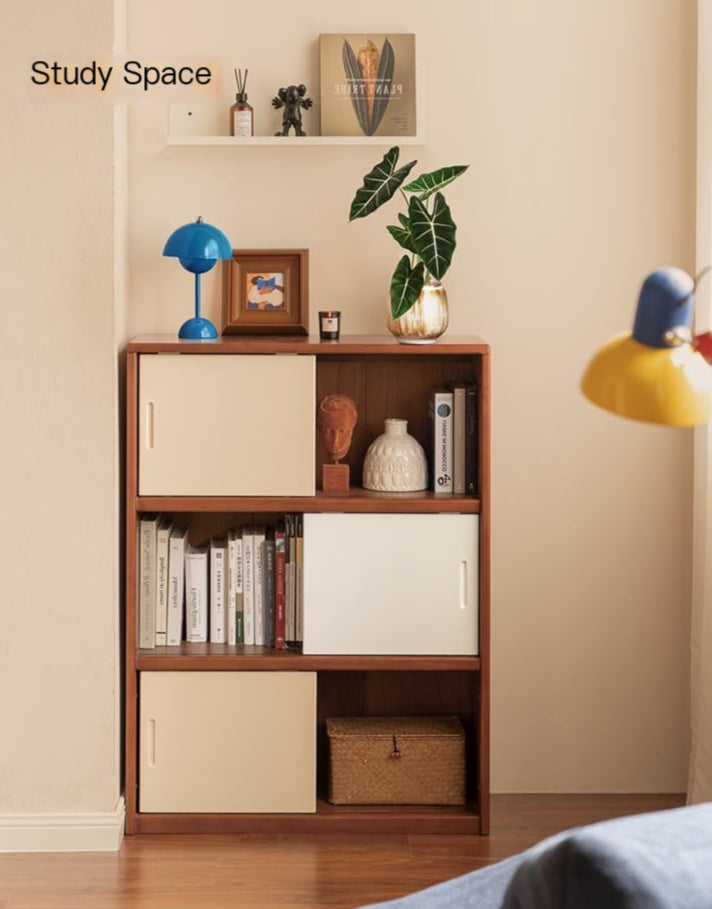 Poplar Solid Wood Bauhaus Side Cabinet.