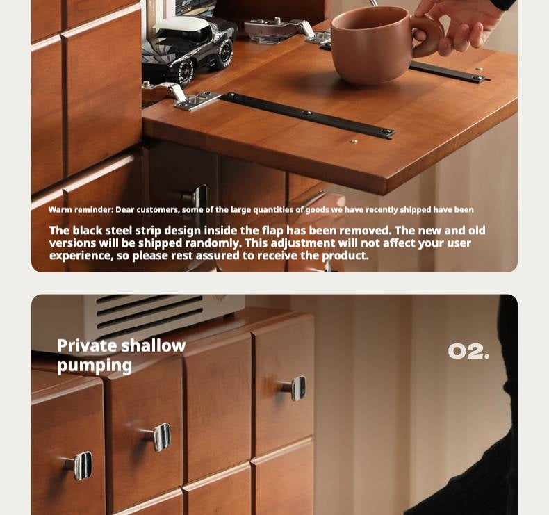 Poplar , Rubber Solid Wood Retro Style Side Cabinets.