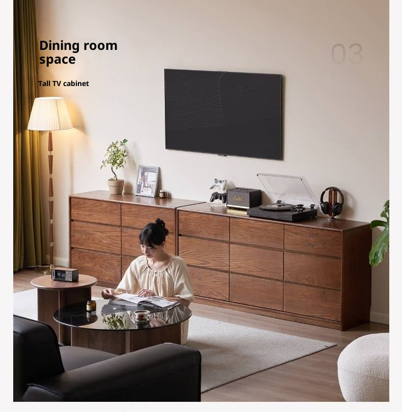 Oak Solid Wood Modern Drawer Cabinet