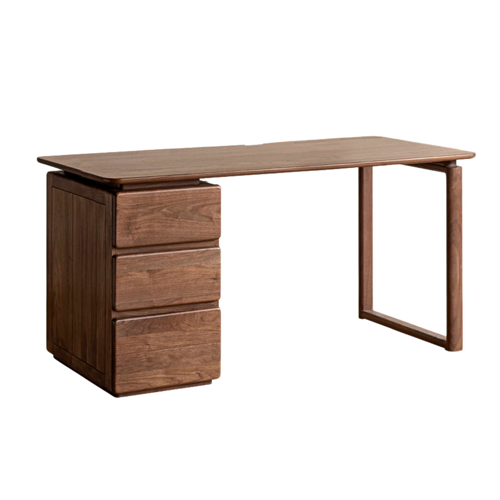 Black Walnut Solid Wood Desk Cabinet Integrated Work Table