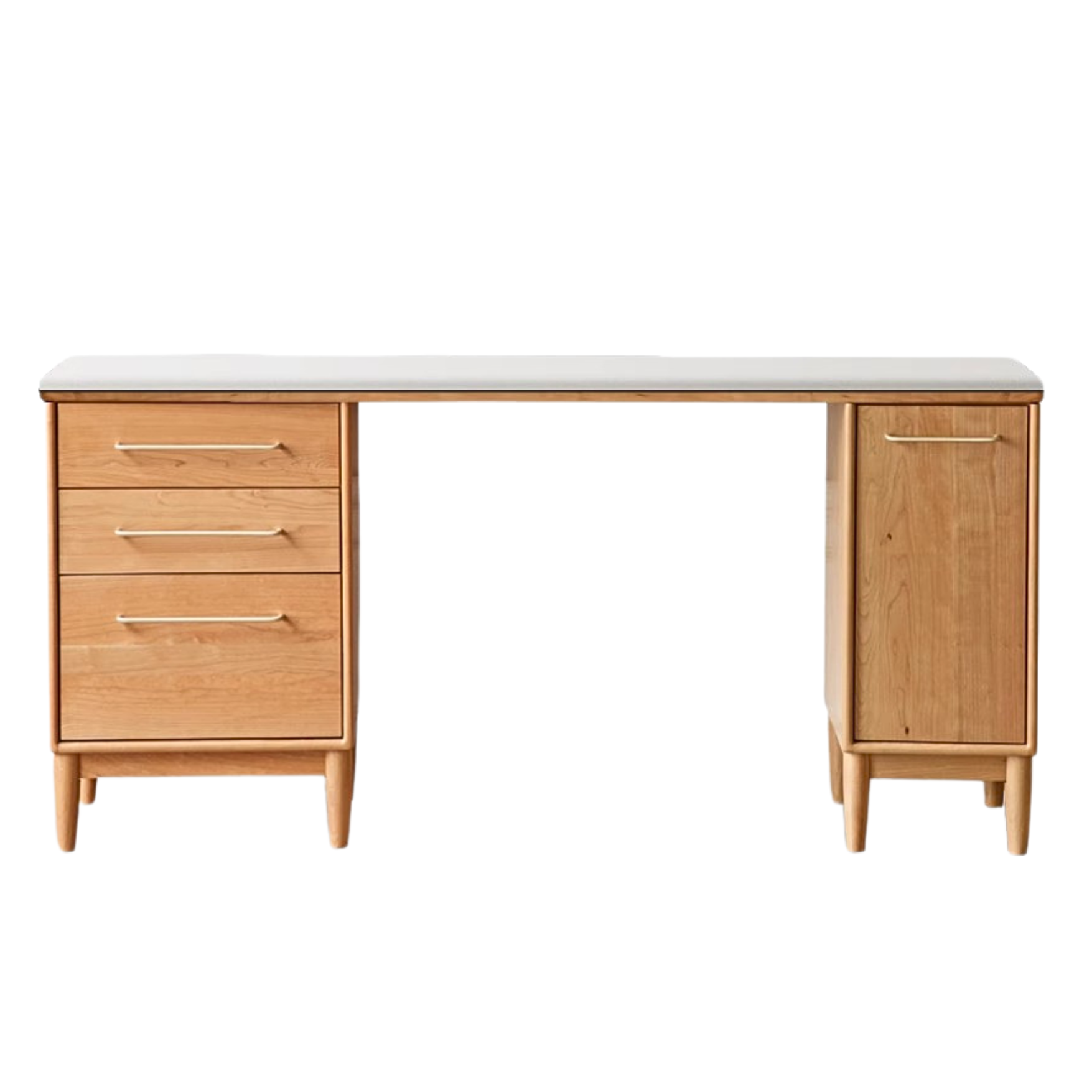 Cherry, Oak Solid Wood, Solid RubberWood Japanese Style Buffet Cabinet