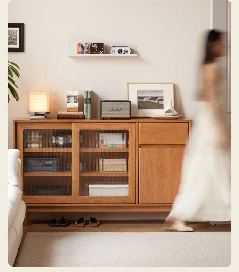 Cherry Solid Wood Ultra-thin Sideboard