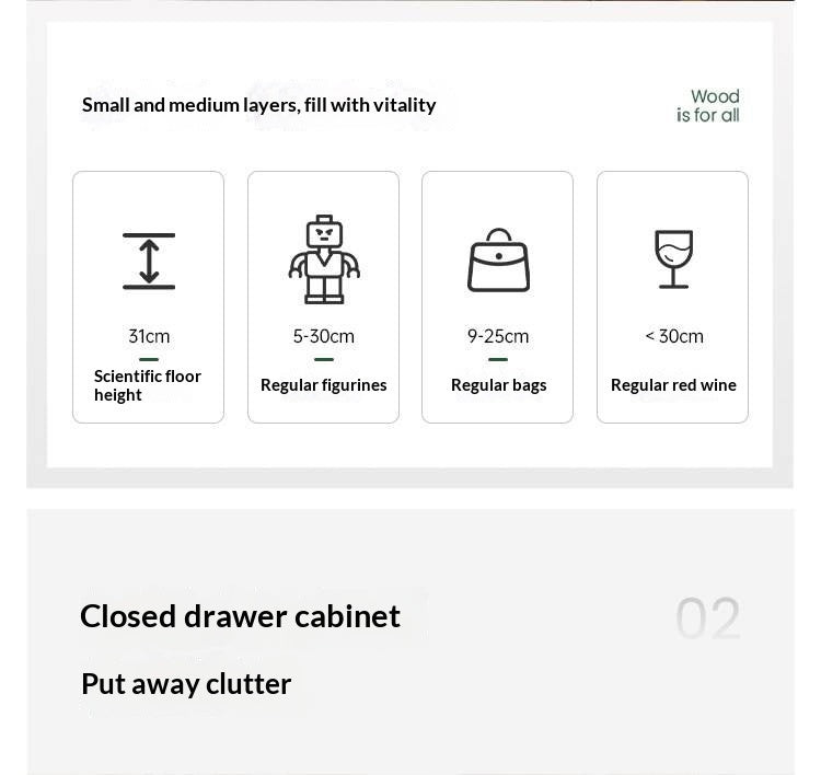 Oak Solid Wood Nordic Style Bookcase