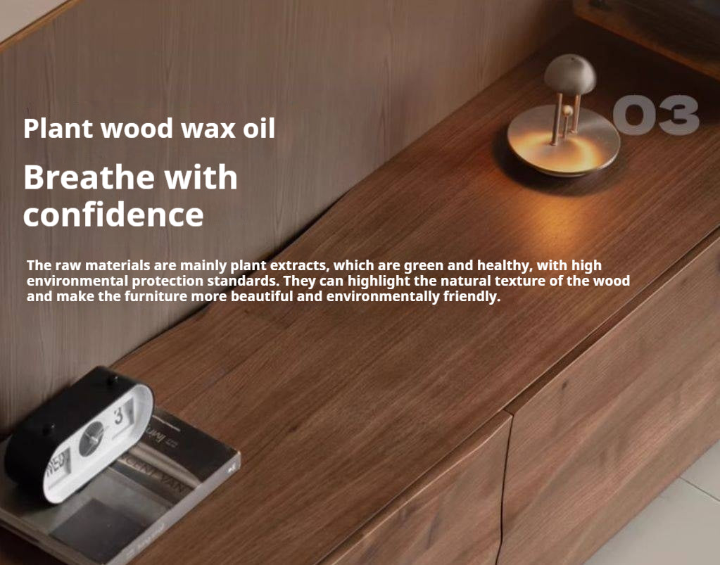 Solid Sandalwood, Black Walnut Solid Wood TV Cabinet Italian Light Luxury