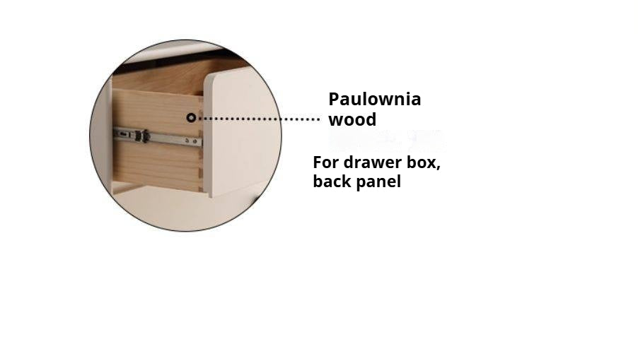 Solid Rubberwood Modern Drawer Chest