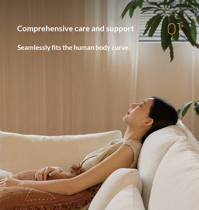 Deep Seat Modular Sofa with Cotton-Linen Upholstery