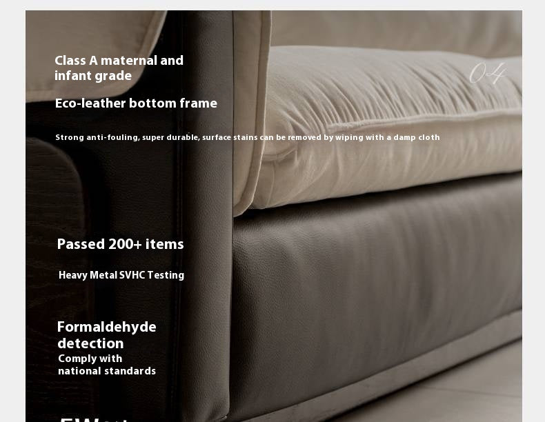 Chenille & Eco-Cloud Leather Sofa