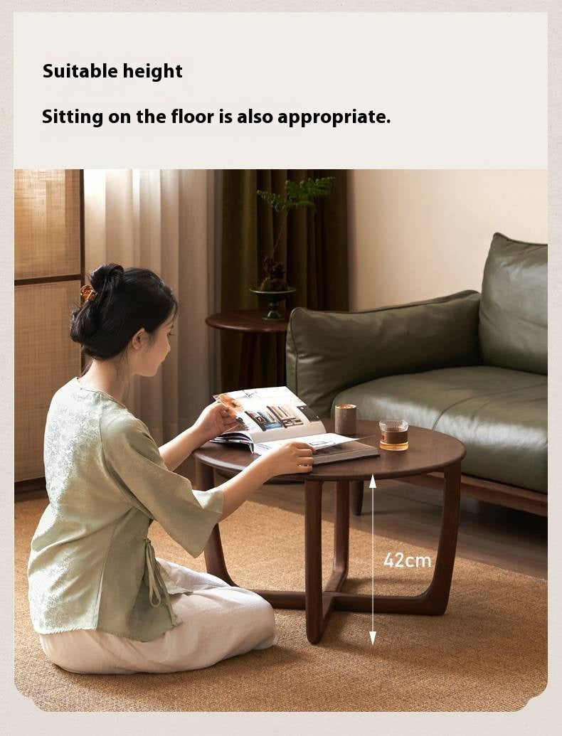 Ash Solid Wood Round Coffee Table