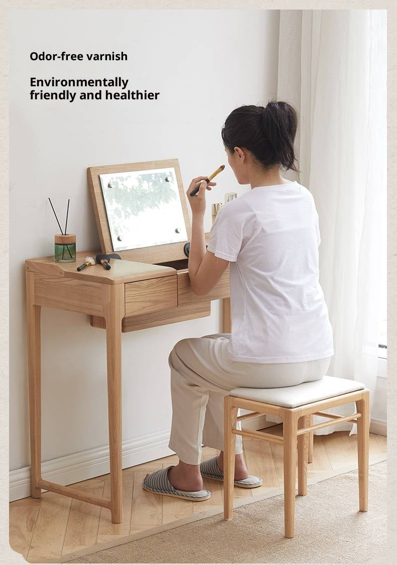 Ash Solid Wood Light Luxury Modern Makeup Stool